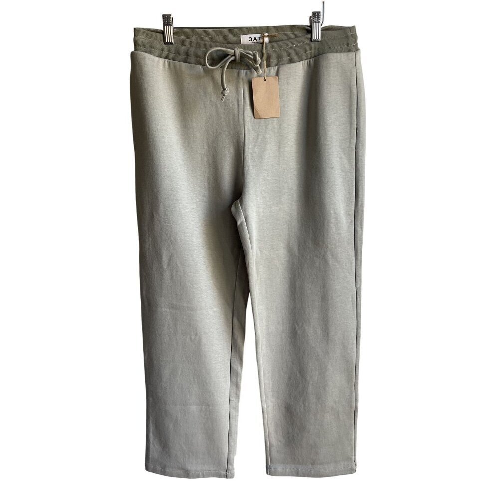 New! OAT Pull On Pant Sage Size Medium MSRP $78.00 Wide Leg Sweatpant Lounge Ath